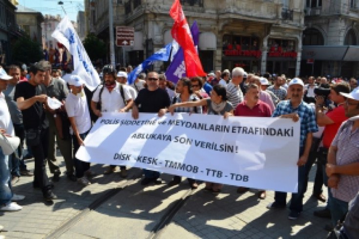 DİSK, KESK, TMMOB Tünel Basın Açıklaması 17 Haziran 2013 - İstanbul Gerçeği