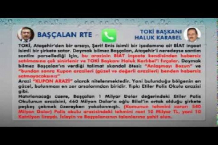 Erdoğan Ülkeyi Santim Santim Parsellemiş, TOKİ Başkanını Fırçalıyor
