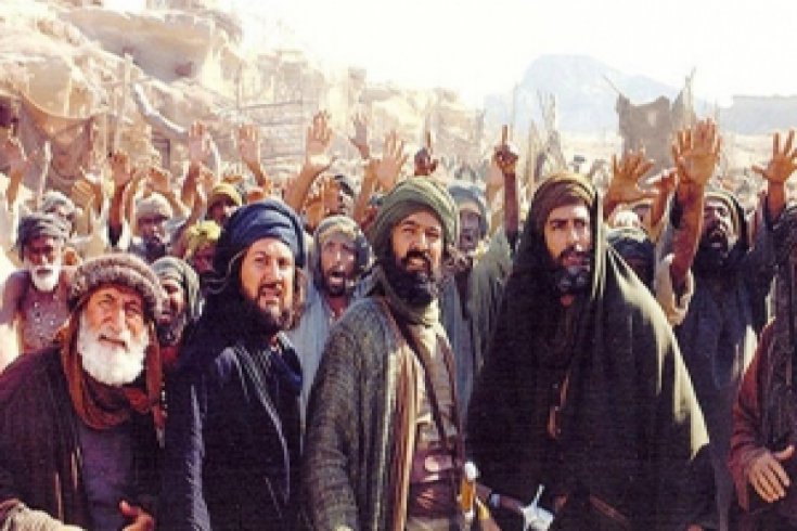 Hz. Muhammed'in arkadan göründüğü film gösterimde