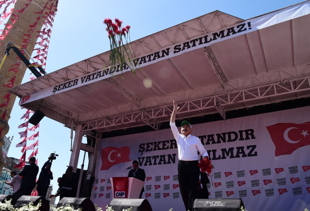 Kılıçdaroğlu, Çorum'da " Şeker Vatandır Vatan Satılmaz" mitingine katıldı