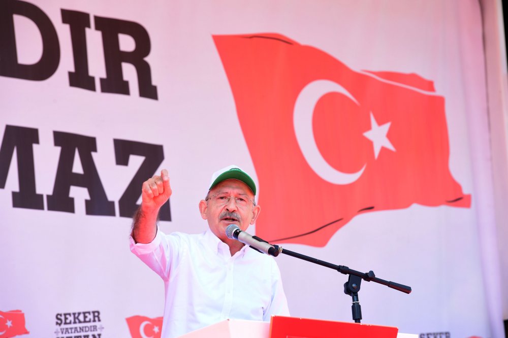 Kılıçdaroğlu, Çorum'da " Şeker Vatandır Vatan Satılmaz" mitingine katıldı