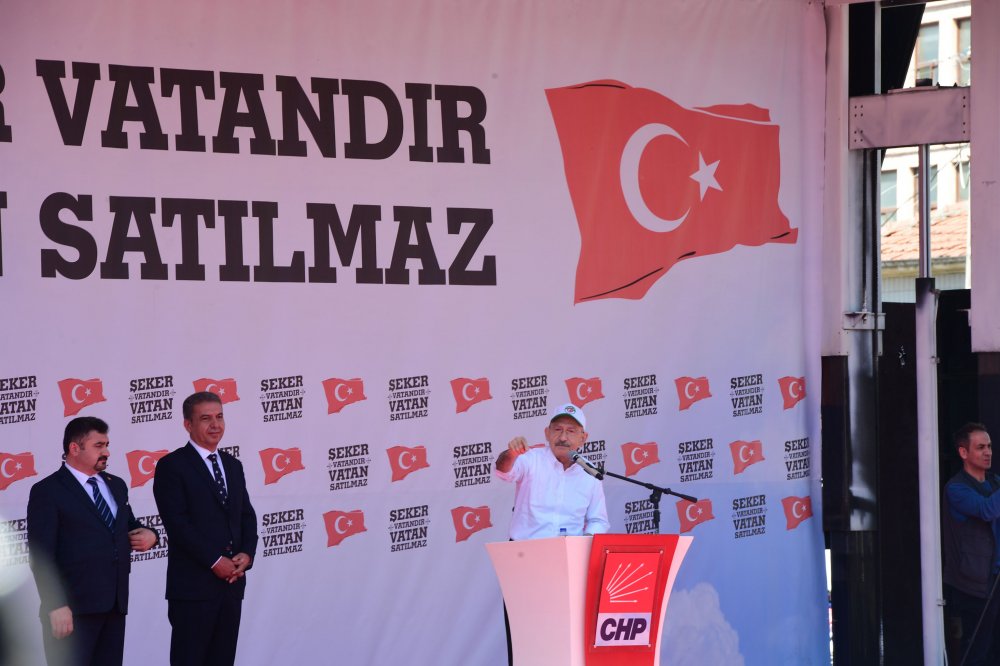 Kılıçdaroğlu, Çorum'da " Şeker Vatandır Vatan Satılmaz" mitingine katıldı