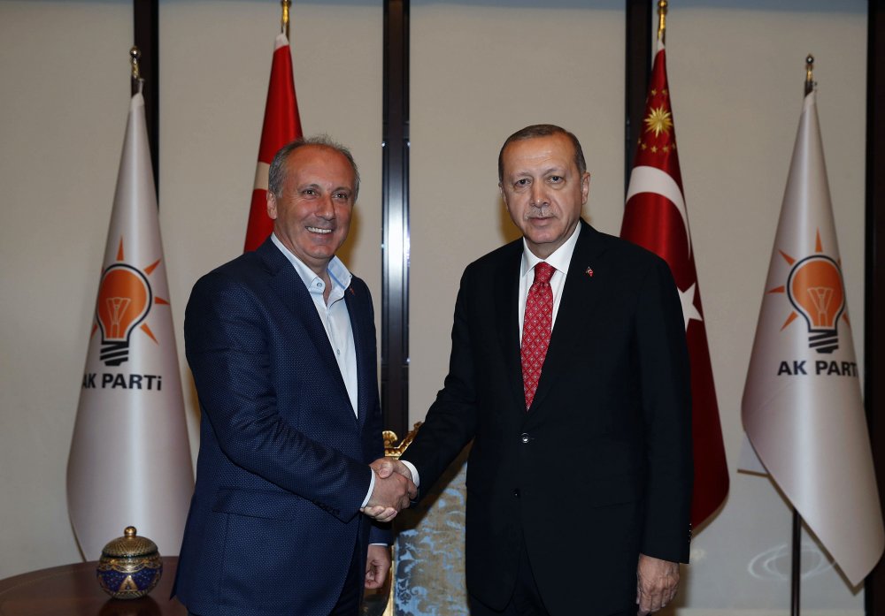 Cumhurbaşkanı adayı Muharrem İnce, Tayyip Erdoğan'ı ziyaret etti