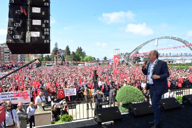 CHP Cumhurbaşkanı Adayı Muharrem İnce Rize mitinginde konuştu