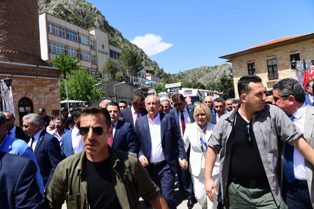 Cumhurbaşkanı adayı Muharrem İnce, Amasya mitinginde halka hitap etti