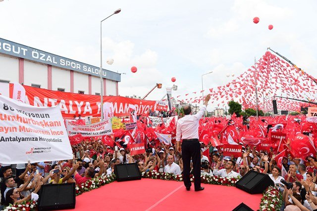 Muharrem İnce Antalya mitinginde konuştu