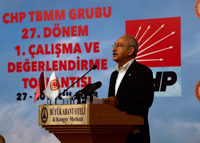 Kılıçdaroğlu, 'CHP TBMM Grubu 27. Dönem 1. Çalışma-Değerlendirme' toplantısında konuştu