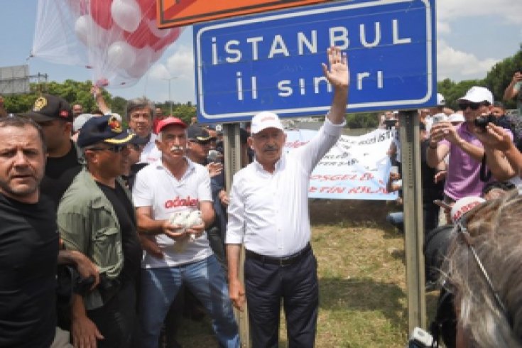 Kılıçdaroğlu Adalet Yürüyüşü'nün 23. gününde İstanbul'a ulaştı