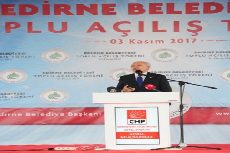 Kılıçdaroğlu, Edirne Belediyesi'nin toplu çılış törenine katıldı