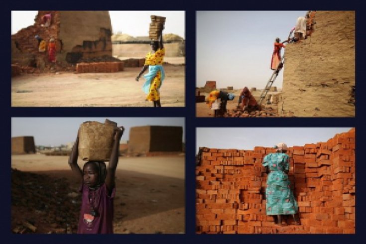 Sudan'da kadın tuğla işçileri
