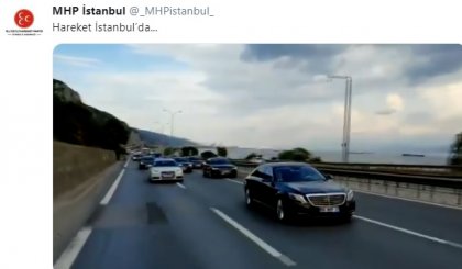 MHP Genel Başkanı Bahçeli, İstanbul'la Mitil atmaya Mercedes ile geldi