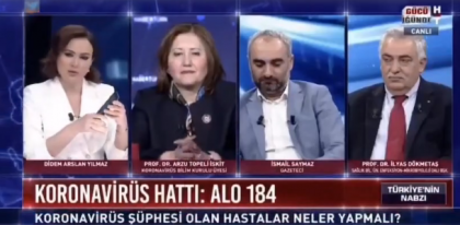 Canlı yayında ALO 184'ü arayıp, koronavirüs belirtileri taşıdığını söyleyen Didem Arslan'a 'sağlık kuruluşuna başvurun' yanıtı