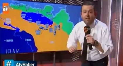 ATV'de stüdyodaki muhabirin çatışma bölgesindeymiş gibi haber sunması alay konusu oldu