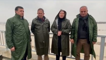 Özlem Becan, Edirne'nin Uzunköprü ilçesinde sel felaketi basın açıklaması