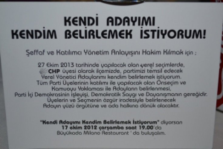 Kendi Adayımı Kendim Seçmek İstiyorum Toplantısı