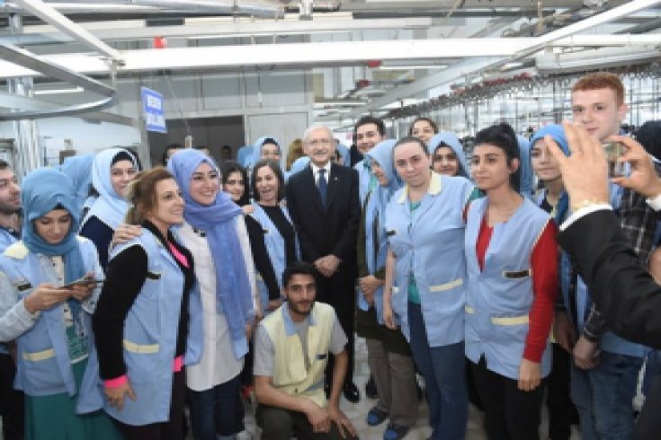 Kılıçdaroğlu'ndan, fabrika işçilerine ziyaret