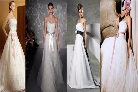 Gelinlikte artık renkli kuşak moda Gelinlikte artık renkli kuşak moda