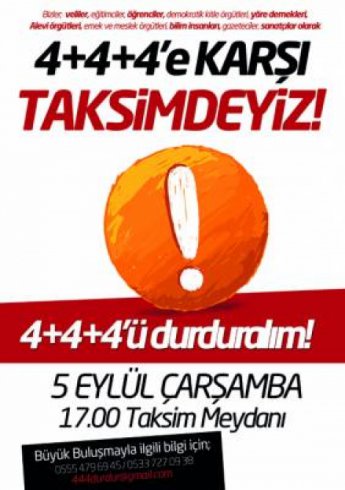 4+4+4'ü durduralım diyenler Taksim'e