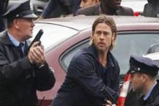 Brad Pitt'in filmine polis baskını