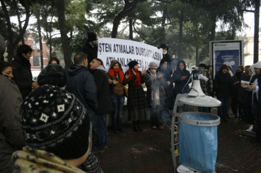 Cerrahpaşa'da taşeron işçiler eylemde