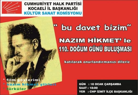 Chp’de Nazım Hikmet Buluşması