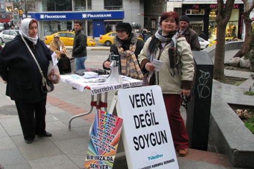 Özel vergilere karşı imza kampanyası