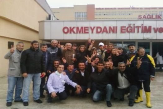 Samsun'da direnen işçilere destek
