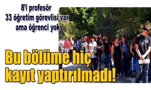 Sekizi profesör, 33 öğretim görevlisi var, öğrenci yok!