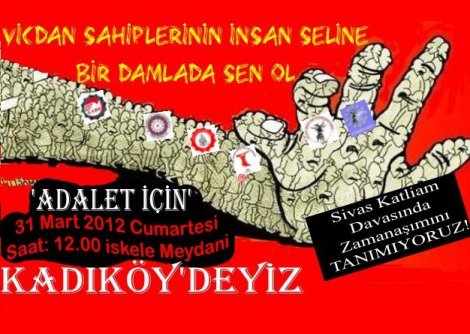 Sivas Katliamı Zamanaşımı Protestoso Kadıköy'de