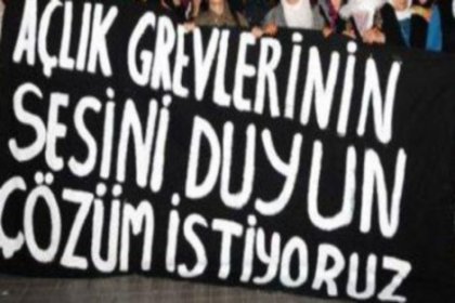 Açlık grevlerine destek eylemi