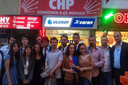 CHP Güngören Gençlik Örgütü Metin Ellerde