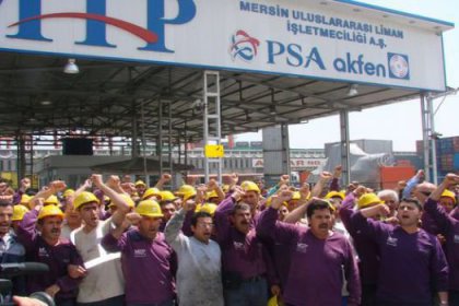 Liman işçileri bayramı direnişle selamladı