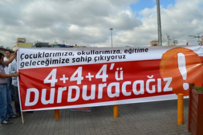 Taksim'de 4+4+4 Karşı Eylem