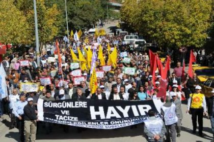 Tunceli'de sürgün protestosu