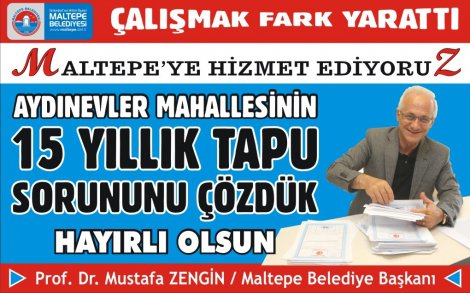 Aydınevler’de tapu sevinci