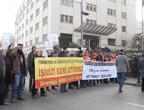 İTO'nun önünde direniş çadırı