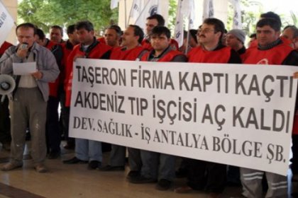 Antalya’da sağlık işçilerinden maaş tepkisi