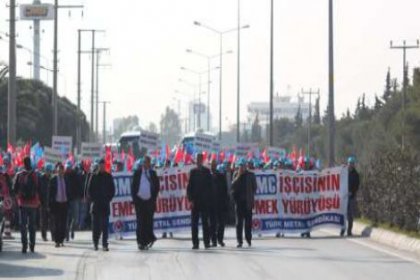 BMC işçileri hakları için Ankara yollarında