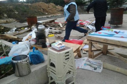 Gebze direnişinin de çadırı yıkıldı