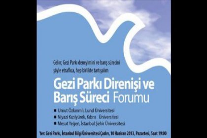 Gezi Parkı'nda 'Gezi Parkı Direnişi ve Barış Süreci' forumu