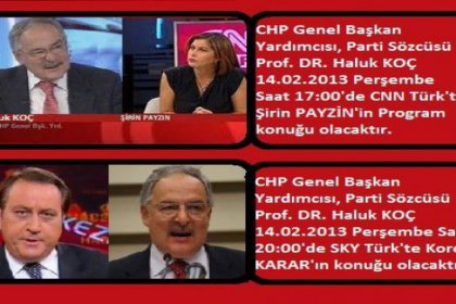 Haluk Koç CNN Türk ve SKY Türk'te
