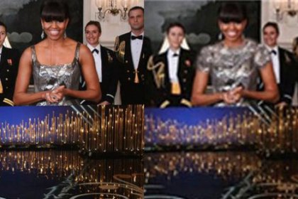 İran'dan Michelle Obama'nın elbisesine sansür