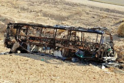 İsrail'in ırkçı otobüsleri yakıldı!