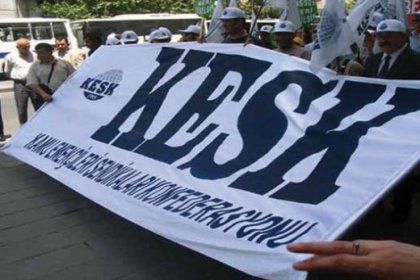 KESK'in yürüyüşüne polis engeli