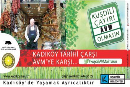 Kuşdili çayırına AVM yapılması kararına karşı protesto yürüyüşü