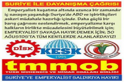 'Suriye'ye Emperyalist Müdahaleye Hayır''