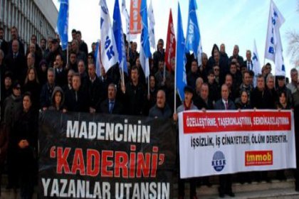 Zonguldak'ta 9 maden işçisi için yürüyüş