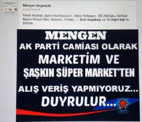 AKP’lilerden 'CHP’li esnafı boykot' kampanyası!