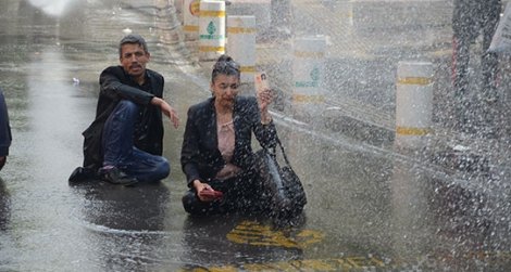 Ankara'da bu kez de 'çantalı kadın'ın direnişi