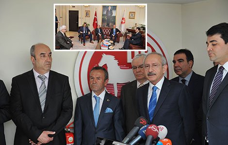Kılıçdaroğlu, DP Genel Merkezini ziyaret etti